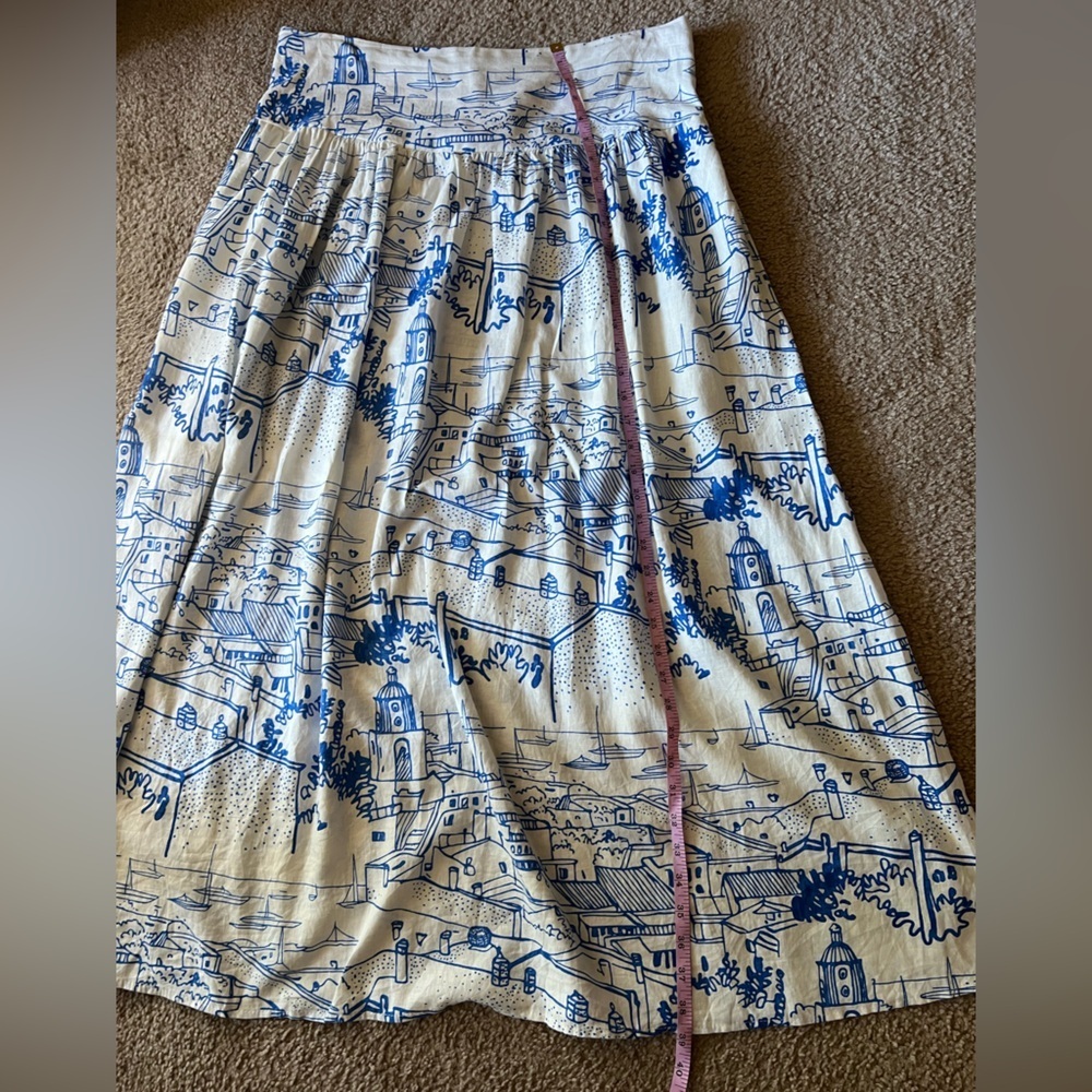 Calypso St. Barth Coastal Sails Linen Blend Maxi Skirt Sz XL - Picture 11 of 11